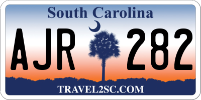 SC license plate AJR282