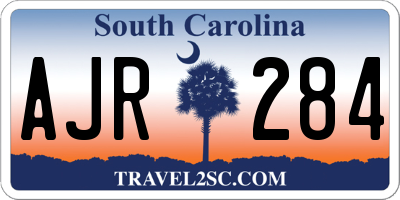 SC license plate AJR284