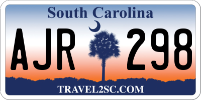 SC license plate AJR298