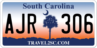 SC license plate AJR306