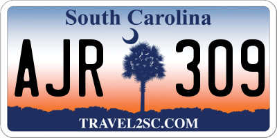 SC license plate AJR309