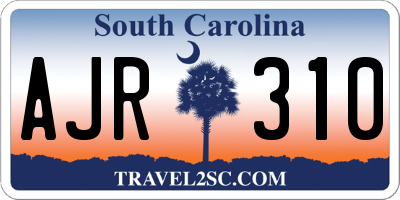SC license plate AJR310