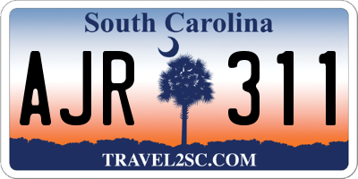 SC license plate AJR311