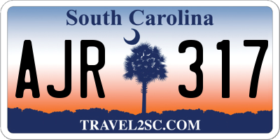 SC license plate AJR317