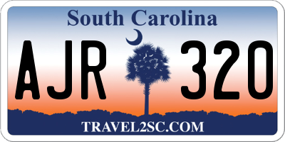 SC license plate AJR320