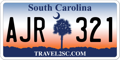 SC license plate AJR321