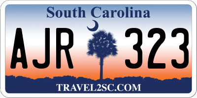 SC license plate AJR323