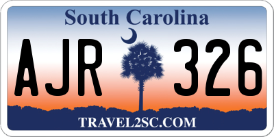 SC license plate AJR326