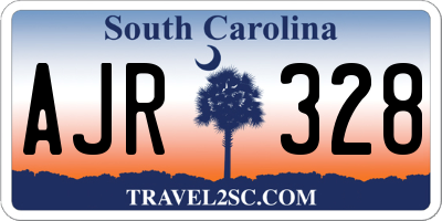 SC license plate AJR328