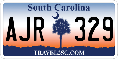 SC license plate AJR329