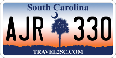 SC license plate AJR330