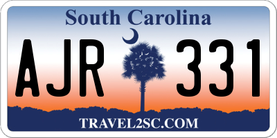 SC license plate AJR331
