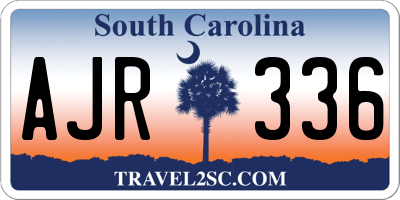 SC license plate AJR336