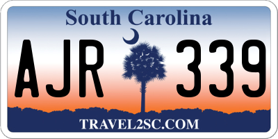 SC license plate AJR339
