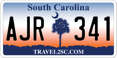 SC license plate AJR341