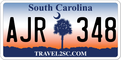 SC license plate AJR348