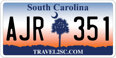 SC license plate AJR351