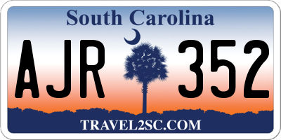 SC license plate AJR352
