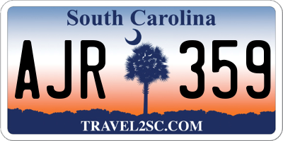 SC license plate AJR359
