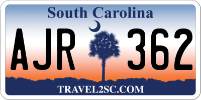 SC license plate AJR362