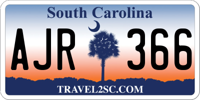 SC license plate AJR366
