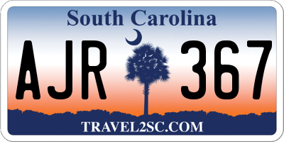 SC license plate AJR367