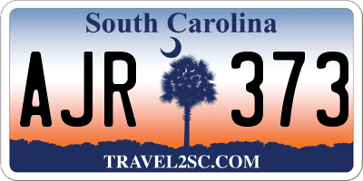 SC license plate AJR373
