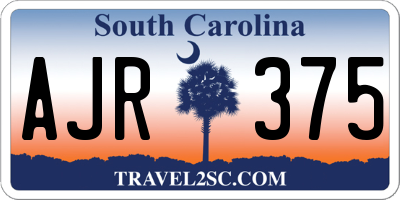 SC license plate AJR375
