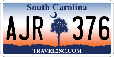 SC license plate AJR376