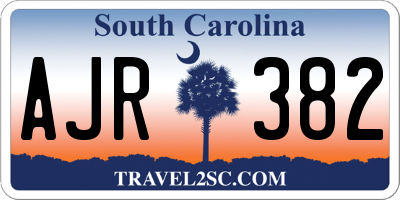 SC license plate AJR382
