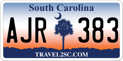 SC license plate AJR383
