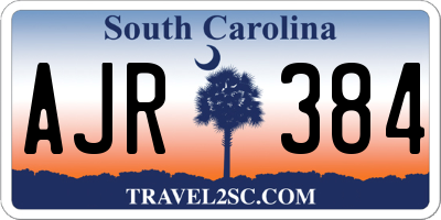 SC license plate AJR384