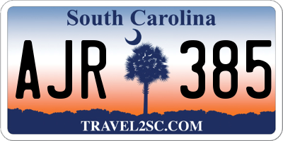 SC license plate AJR385