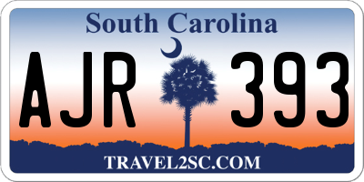 SC license plate AJR393