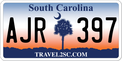 SC license plate AJR397