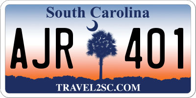 SC license plate AJR401