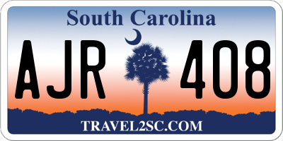 SC license plate AJR408
