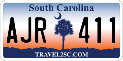 SC license plate AJR411