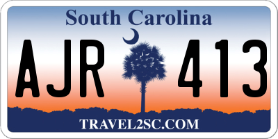 SC license plate AJR413
