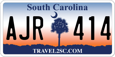 SC license plate AJR414