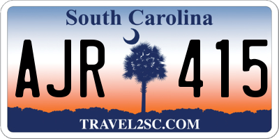 SC license plate AJR415