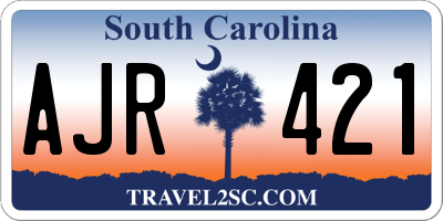 SC license plate AJR421
