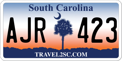 SC license plate AJR423