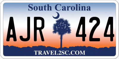SC license plate AJR424