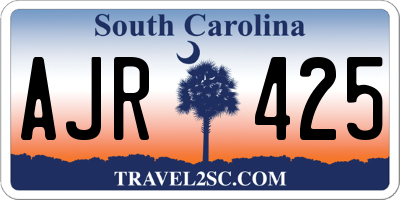 SC license plate AJR425