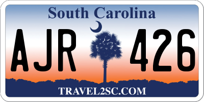 SC license plate AJR426