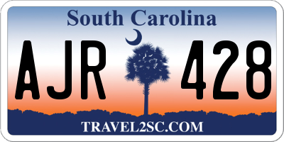 SC license plate AJR428