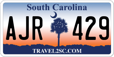 SC license plate AJR429