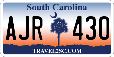 SC license plate AJR430