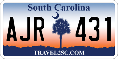 SC license plate AJR431
